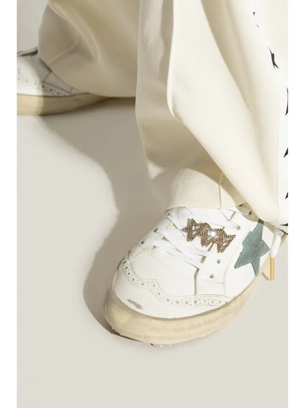 Кружевное украшение, украшенное кристаллами Golden Goose, золотой — фото 2