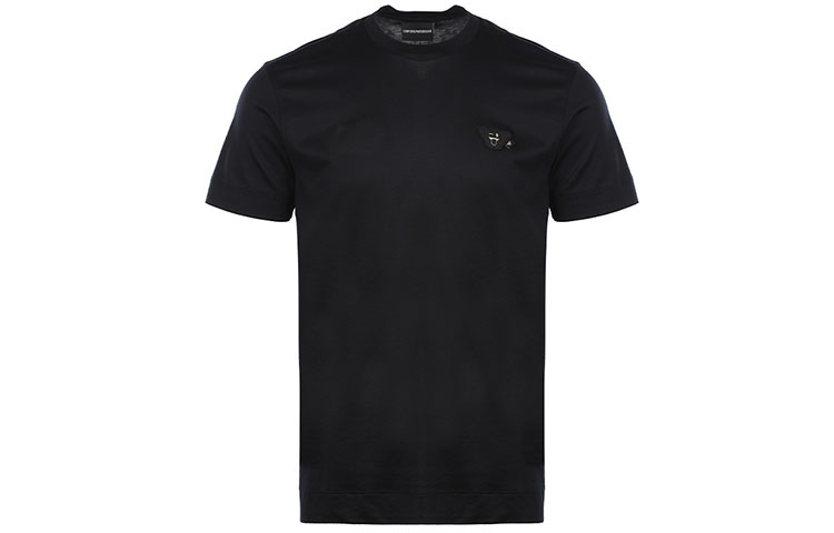 

Футболка с логотипом б/у EMPORIO ARMANI, темно-синий