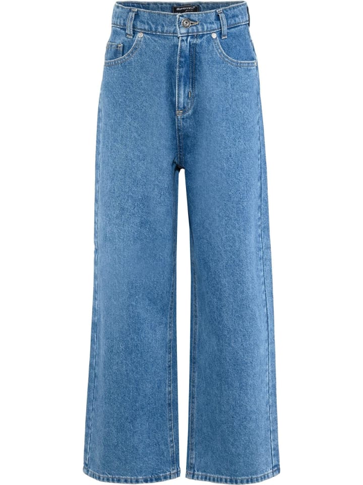 

Blue Effect Свободные джинсы зауженного кроя с узким поясом, средне-синего цвета