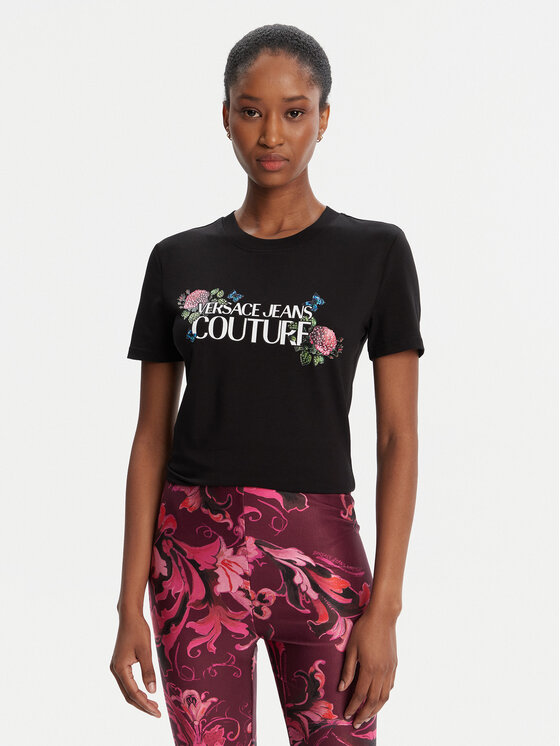 

Футболка regular fit 79HAHB00 CJB01 Versace Jeans Couture, чёрный