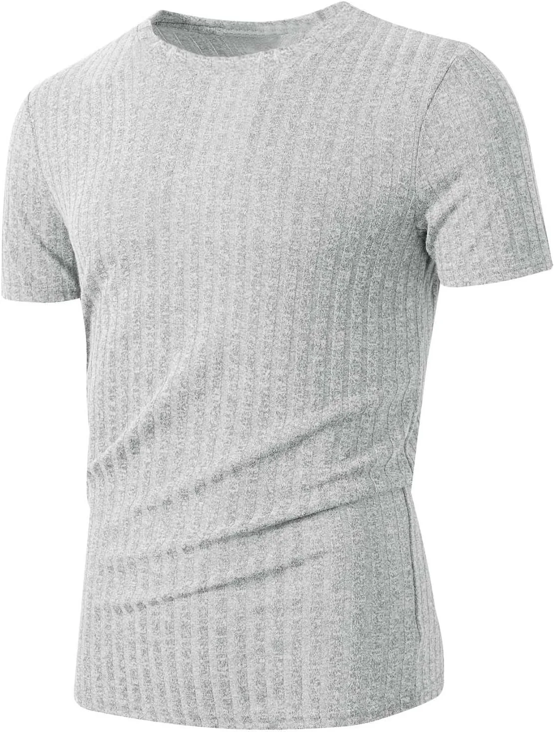 

Мужская ребристая футболка с коротким рукавом Slim Fit для тренировок