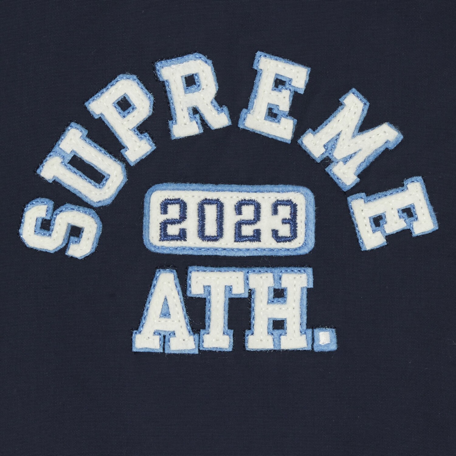 Спортивные брюки Supreme с аппликацией, темно-синие — фото 3