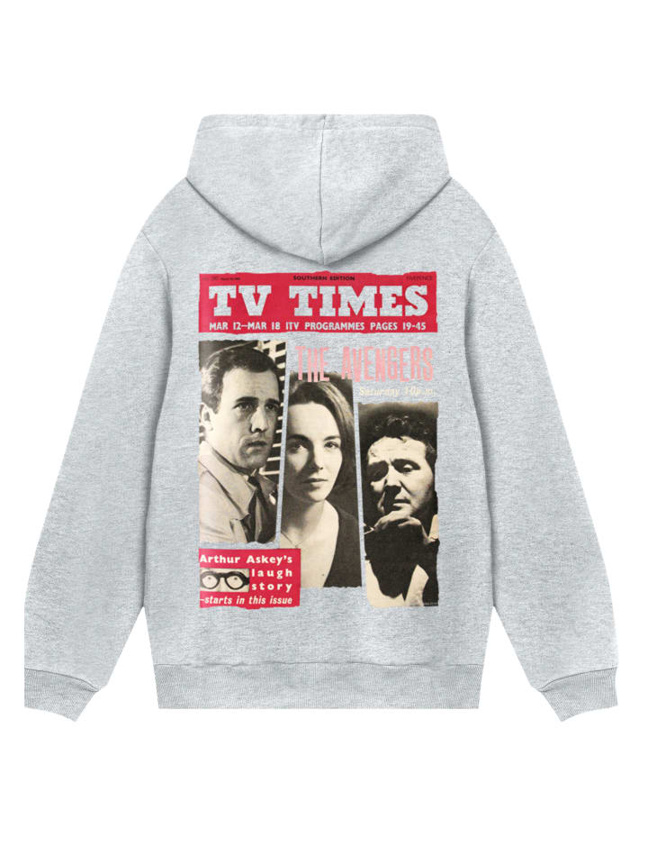 

Толстовка с капюшоном TV Times The Avengers 1961 Cover в сером меланжевом цвете F4NT4STIC