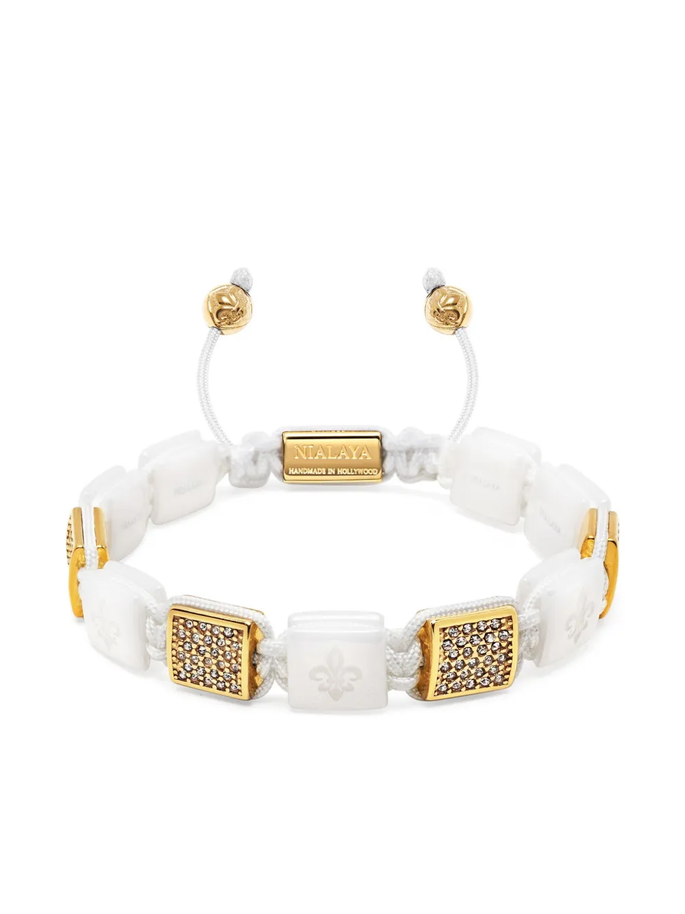 

Браслет Ceramic Flatbead Nialaya Jewelry, белый