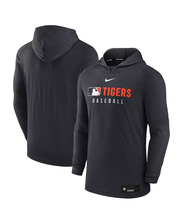 

Мужская толстовка с капюшоном Heather Black Detroit Tigers Authentic Collection Tri-Blend Performance Pullover Nike
