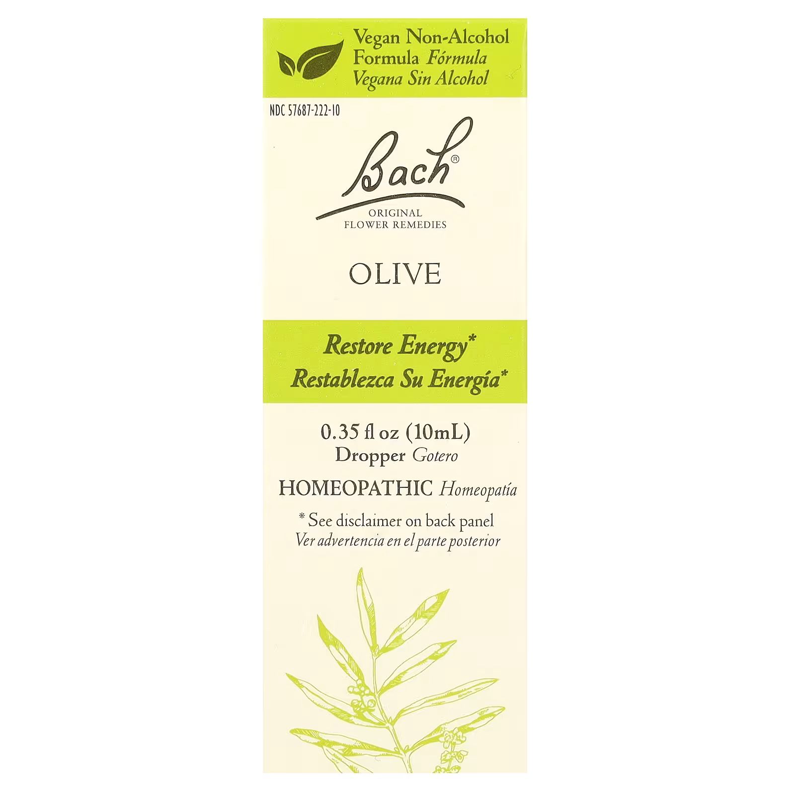 

Original Flower Remedies, олива, 0,35 жидких унций (10 мл) Bach