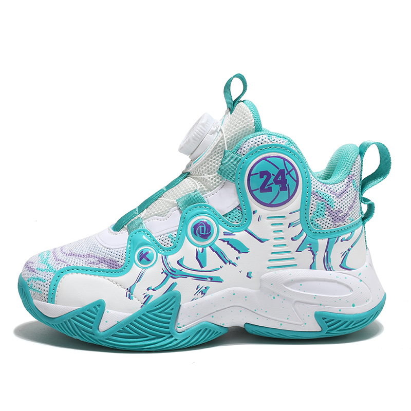 

Баскетбольные кроссовки для детей и подростков с амортизацией и отскоком, дышащие ZHULE, аква