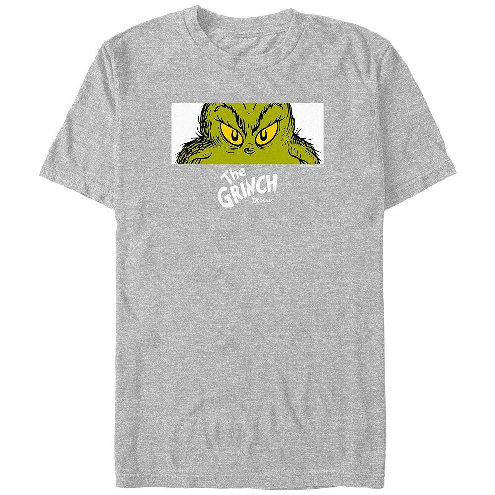 

Футболка с рисунком Naughty Eyes Big & Tall Dr. Seuss Grinch Licensed Character, цвет Athletic Heather