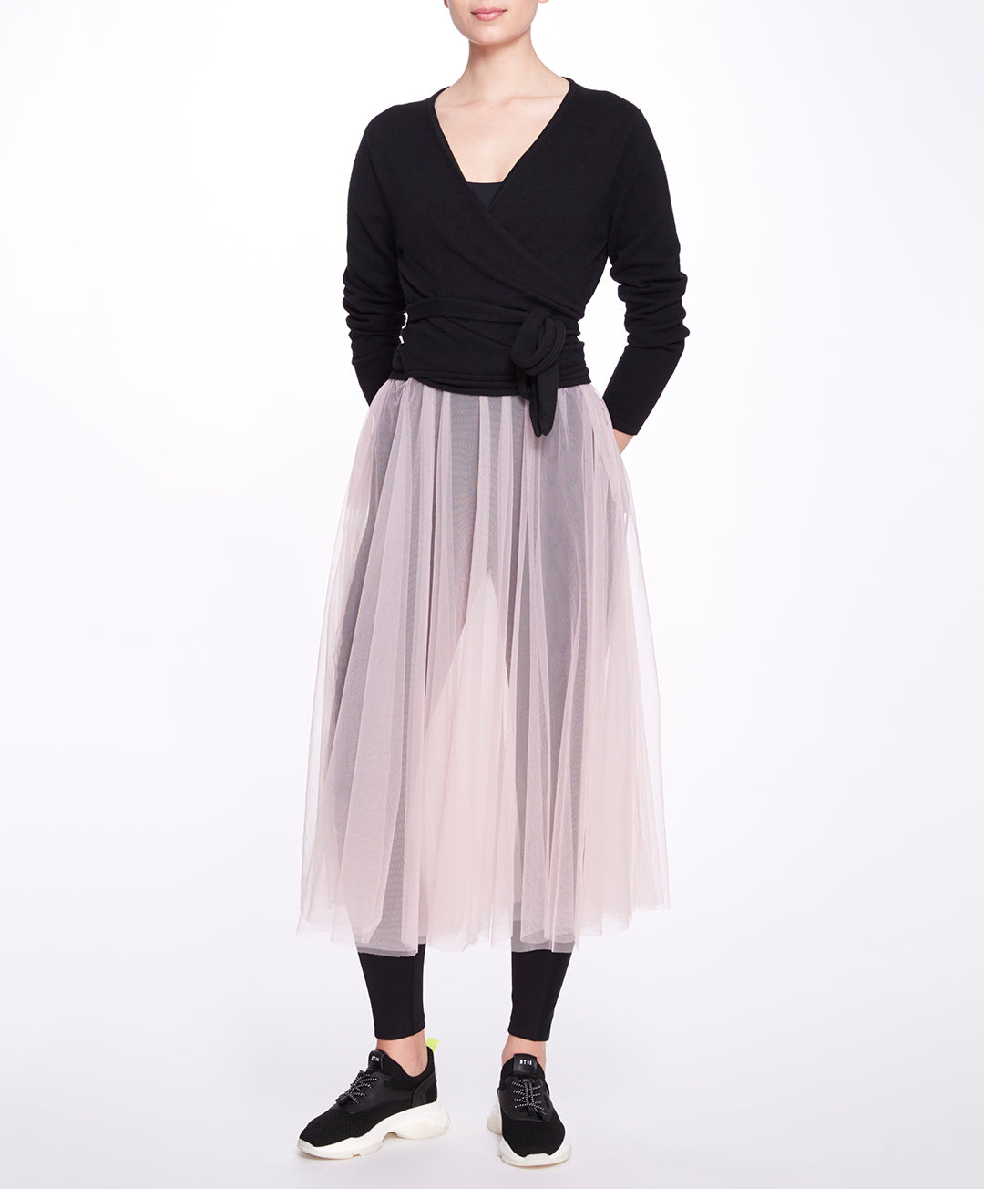 

Свитер-обертка «Энн» Marchesa Athleisure, черный