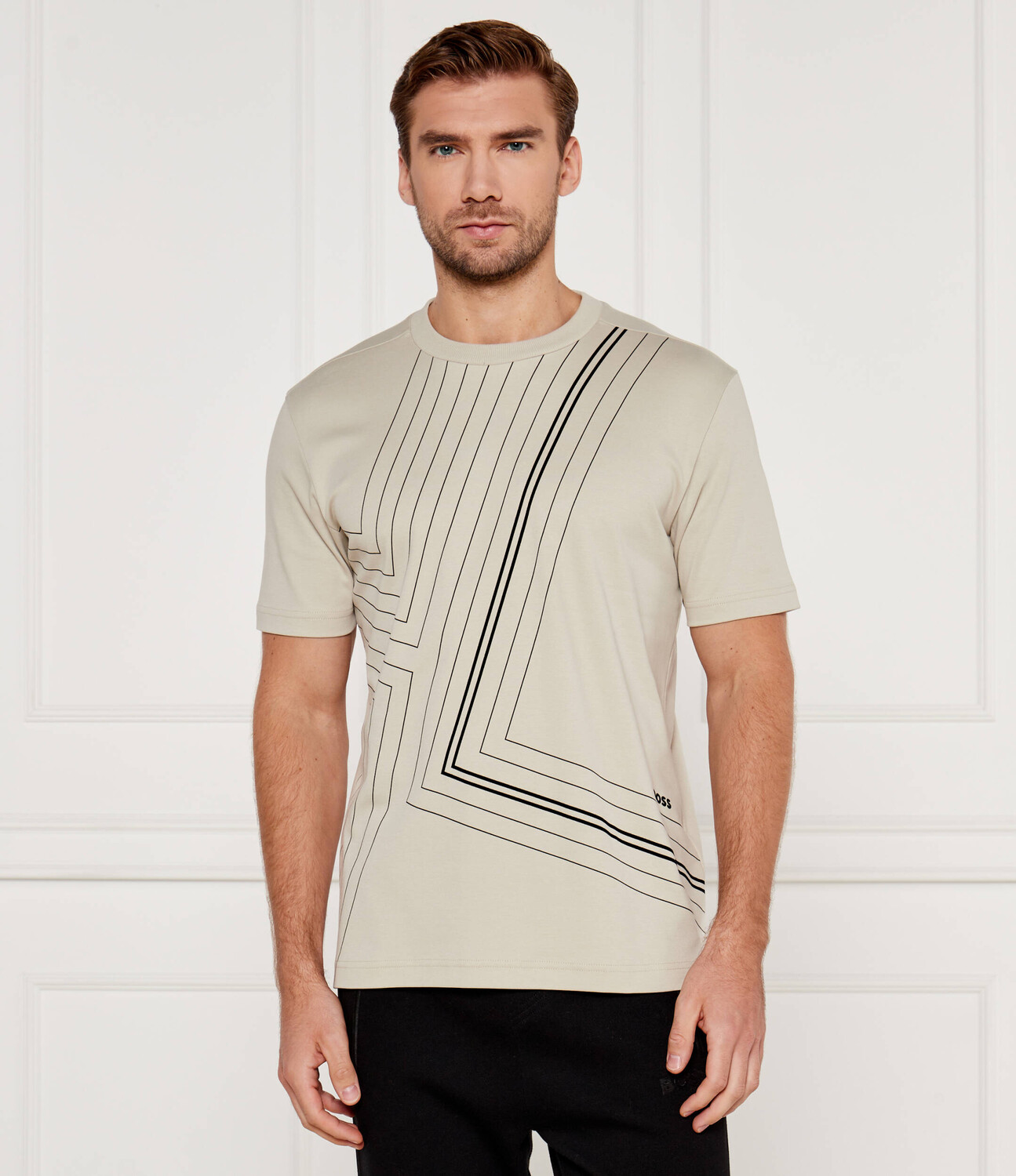 

Футболка BOSS GREEN Regular Fit, бежевый