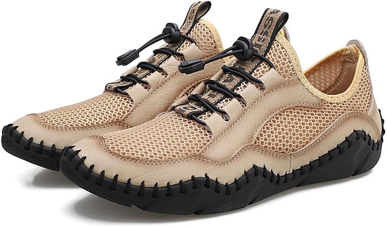 

Мужские сандалии для вождения AQIXIDX для походов, спортивные пляжные туфли с закрытым носком, удобные дышащие водные сандалии, хаки