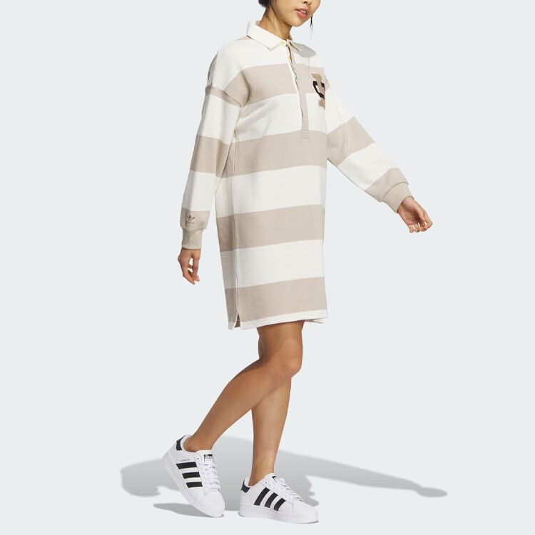 Платье с длинными рукавами женское Wonder бежевое Adidas Originals — фото 4