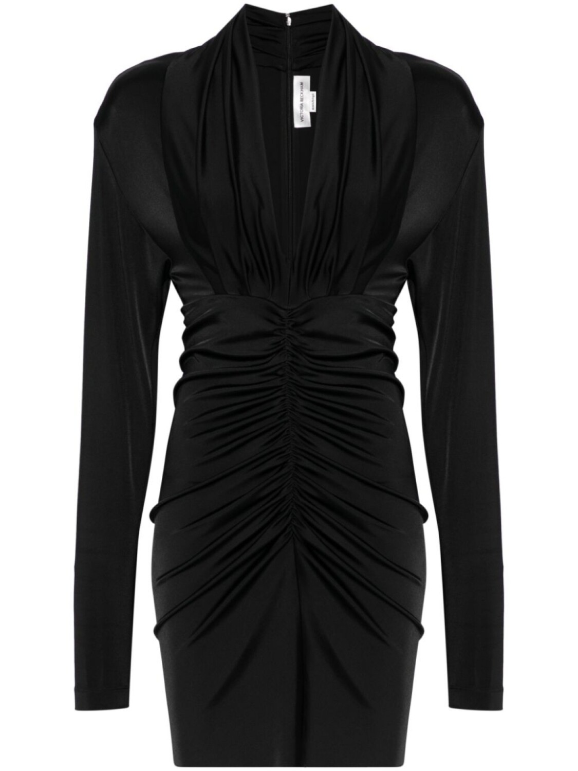 

Мини-платье с рюшами Victoria Beckham, черный