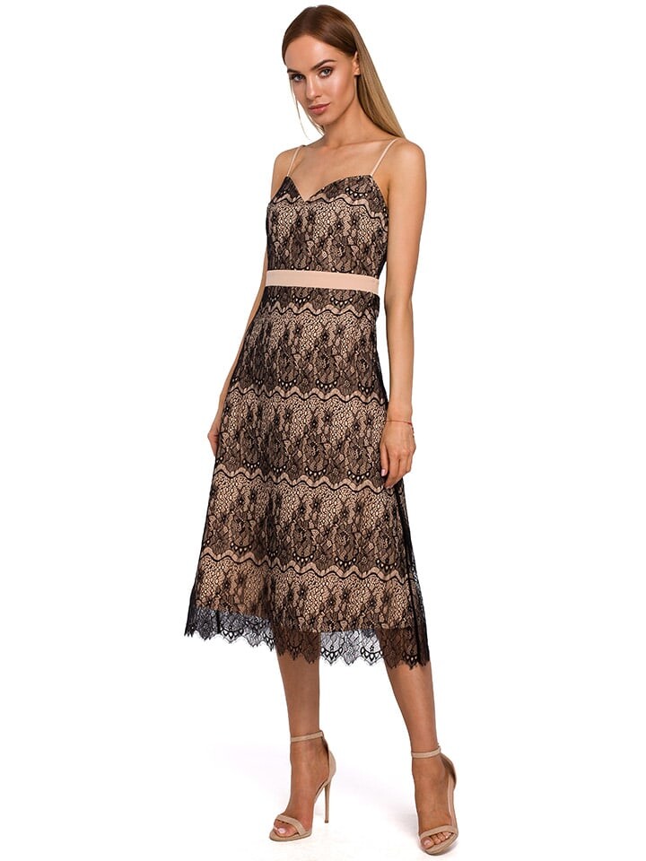 

Платье до колена made of emotion Kleid, цвет Beige/Schwarz