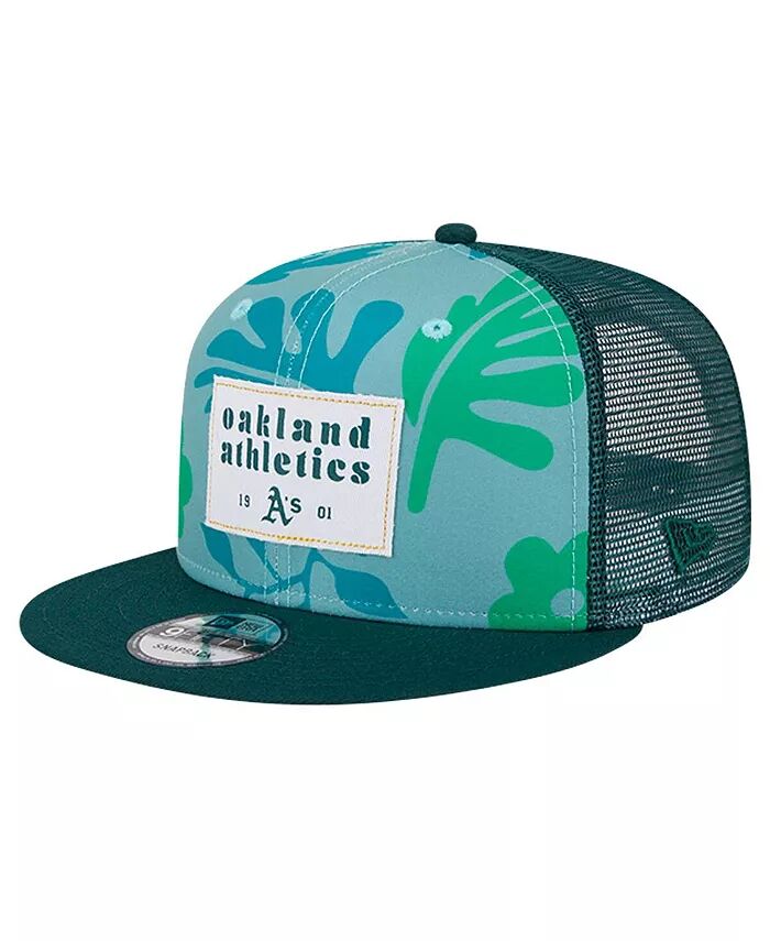 

Мужская зеленая кепка Snapback Oakland Athletics Bikini Bottom Trucker 9FIFTY New Era, зеленый