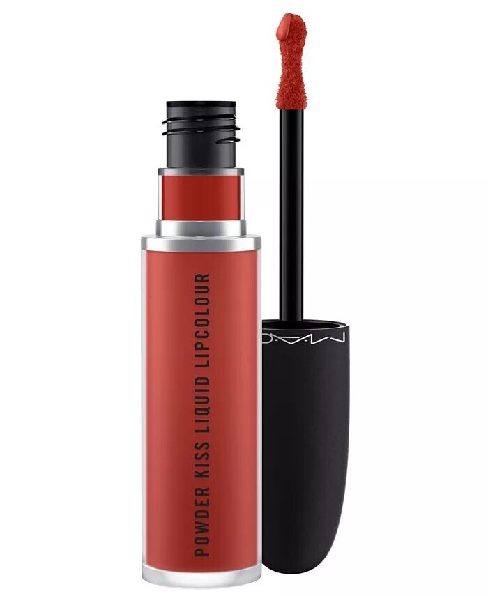 

Жидкая губная помада Powder Kiss, 0,67 унции Mac, цвет Devoted To Chili (burnt red)