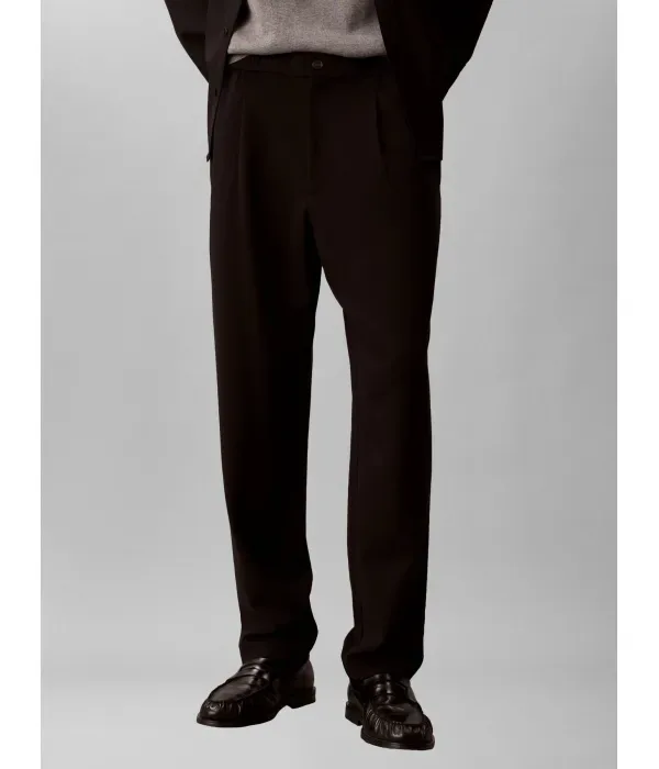 Брюки tapered fit Calvin Klein, черный