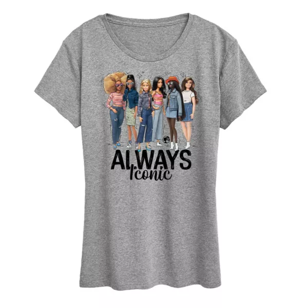 

Женская футболка Always Iconic с принтом Barbie, серый