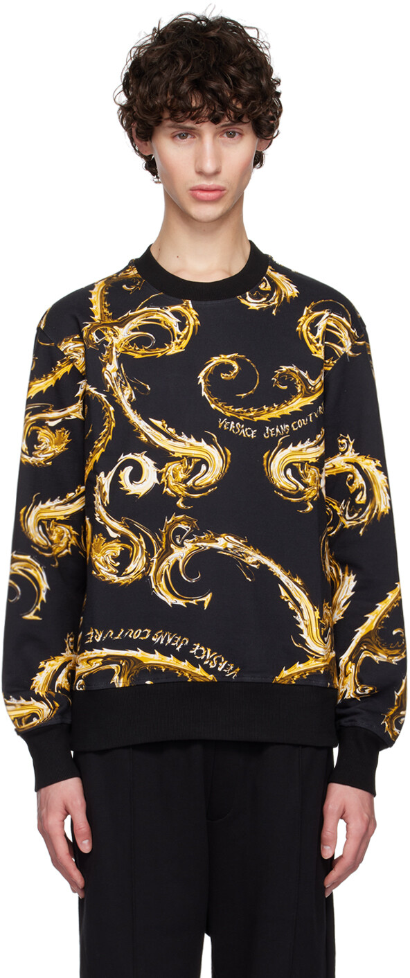 

Толстовка Chromo Couture в черно-золотом цвете Versace Jeans Couture