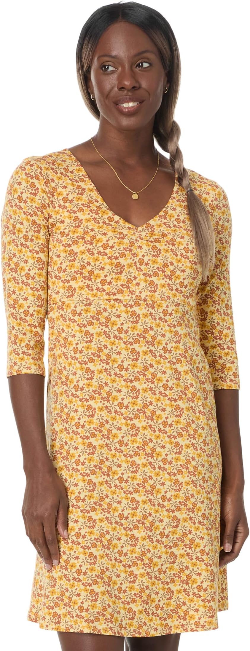 

Платье Toad&Co Rosalinda Dress, цвет Gold Ditsy Print