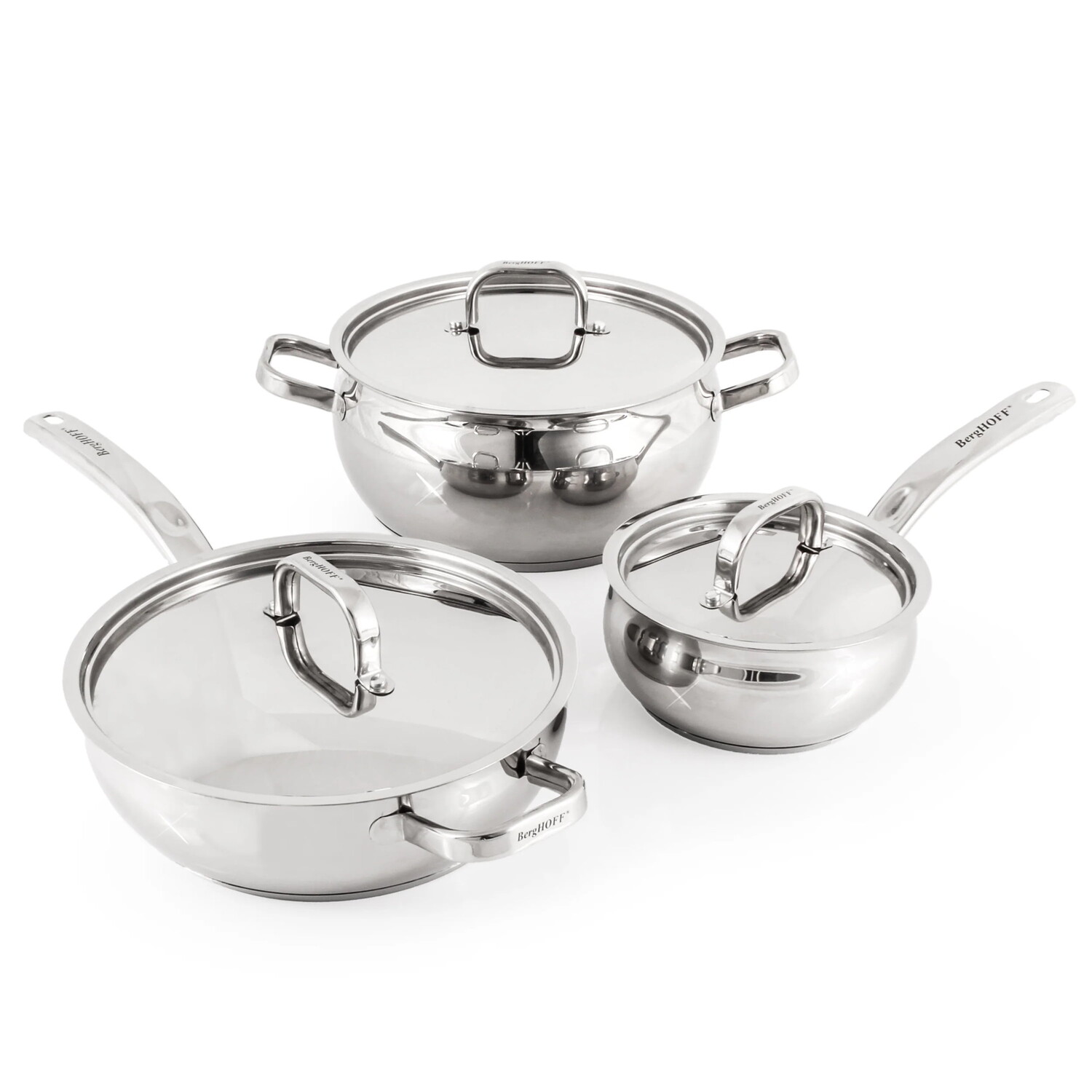 

Набор посуды из нержавеющей стали BergHoff Belly Shape, 6 штук