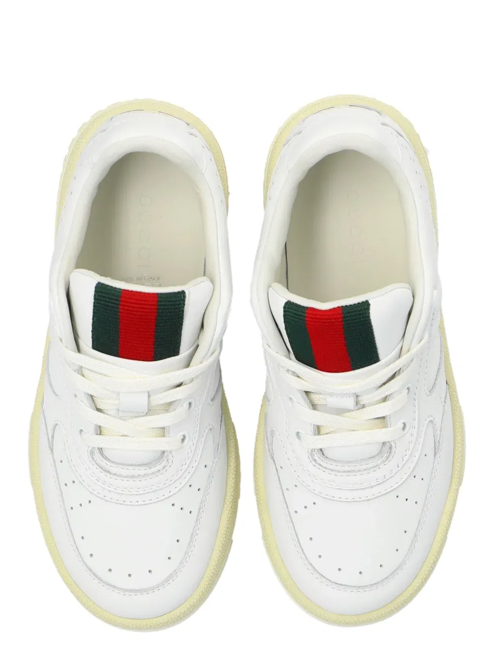 Кроссовки Gucci Kids Re-Web, белые — фото 3