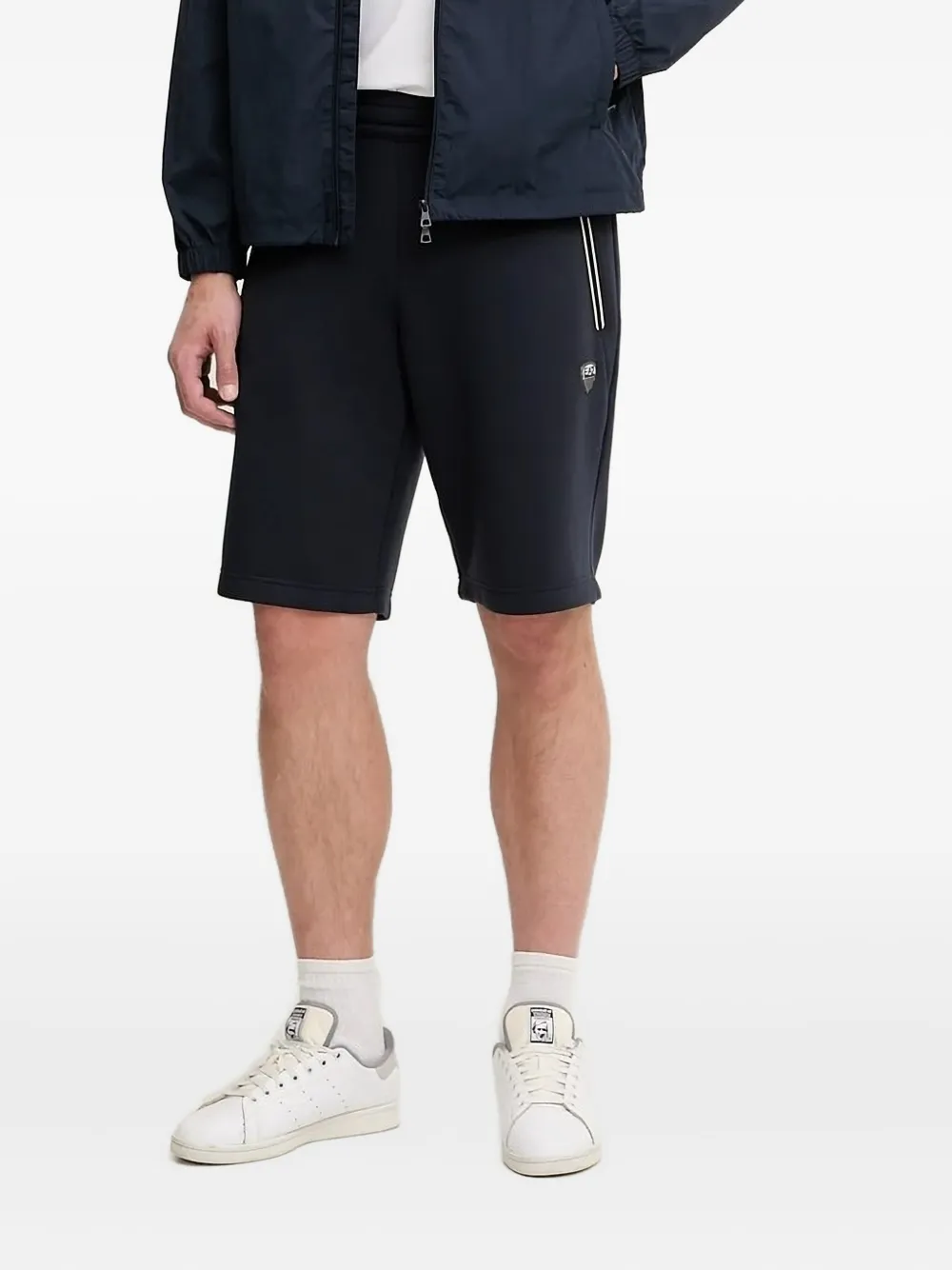 

Шорты с завязками и логотипом Ea7 Emporio Armani, черный