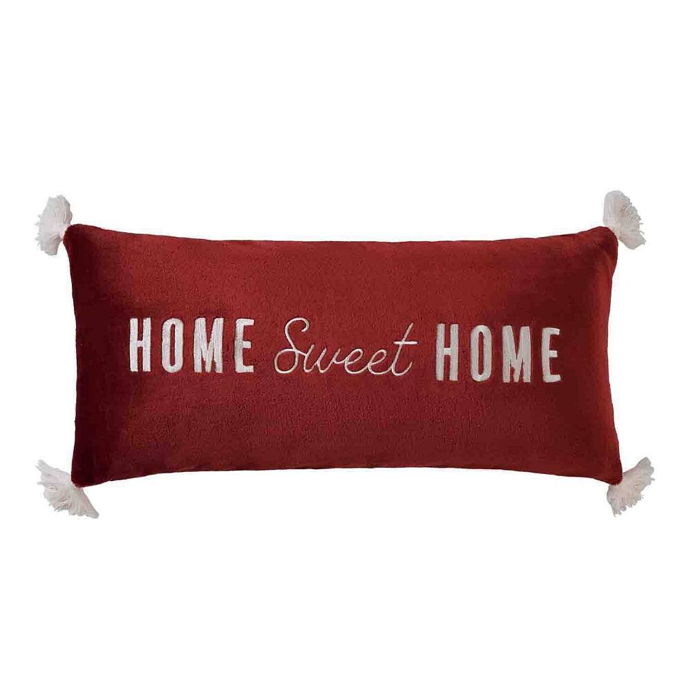 

Плюшевая декоративная подушка Cuddl Duds Home Sweet Home, красный