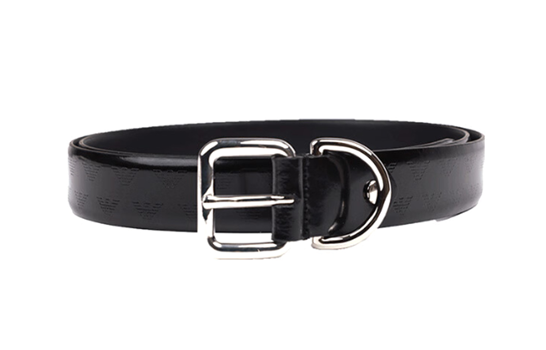 

EMPORIO ARMANI Кожаный ремень мужской шириной 3 см, Black