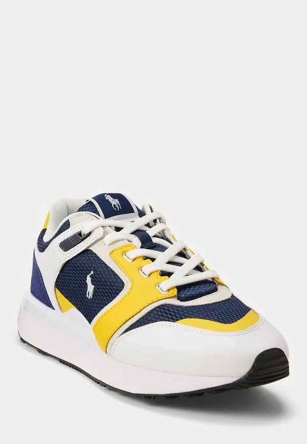 Кроссовки train 89 v2 с замшевыми вставками Polo Ralph Lauren, White/Navy/Yellow — фото 2