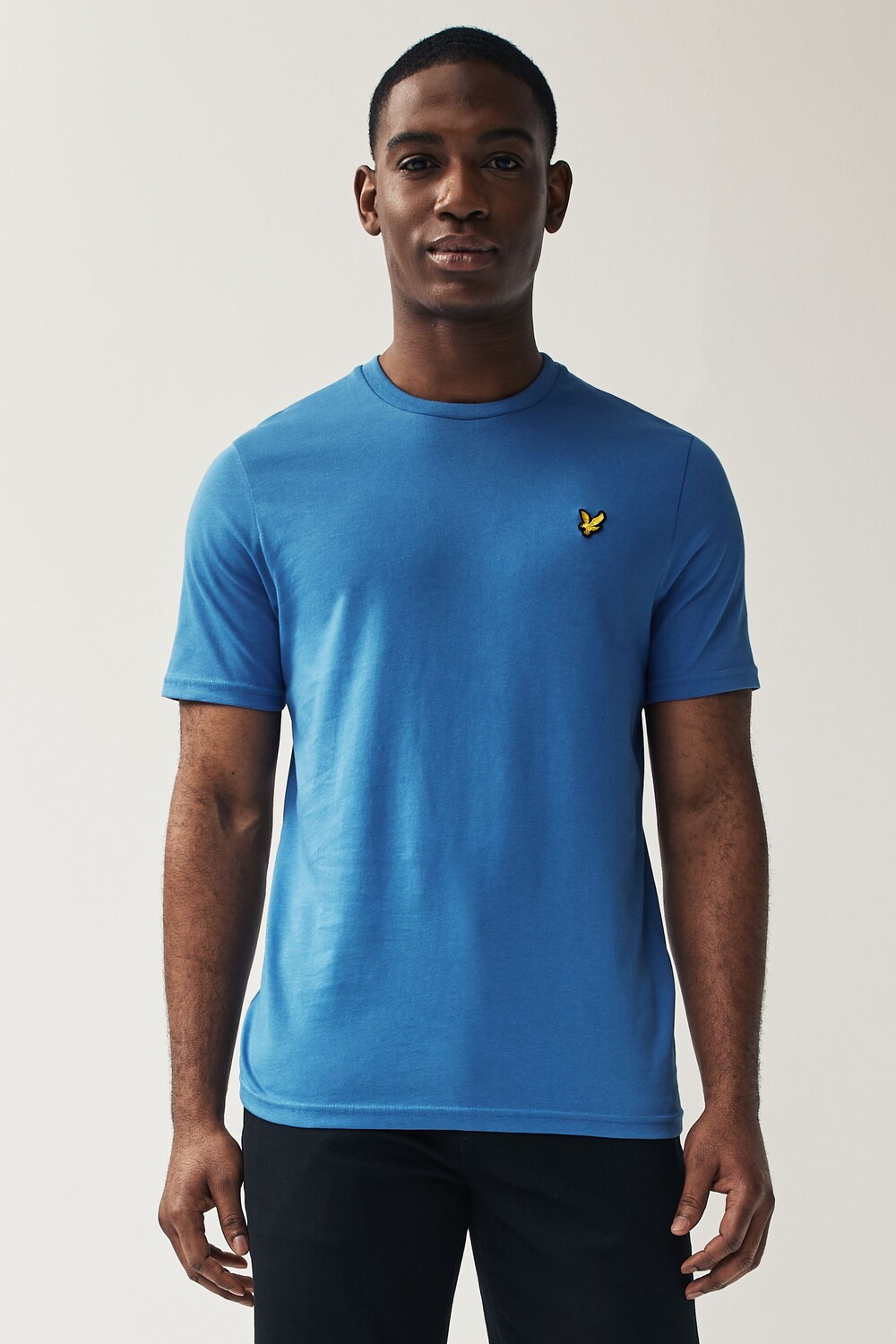 

Вязаная футболка с круглым вырезом Lyle & Scott, синий