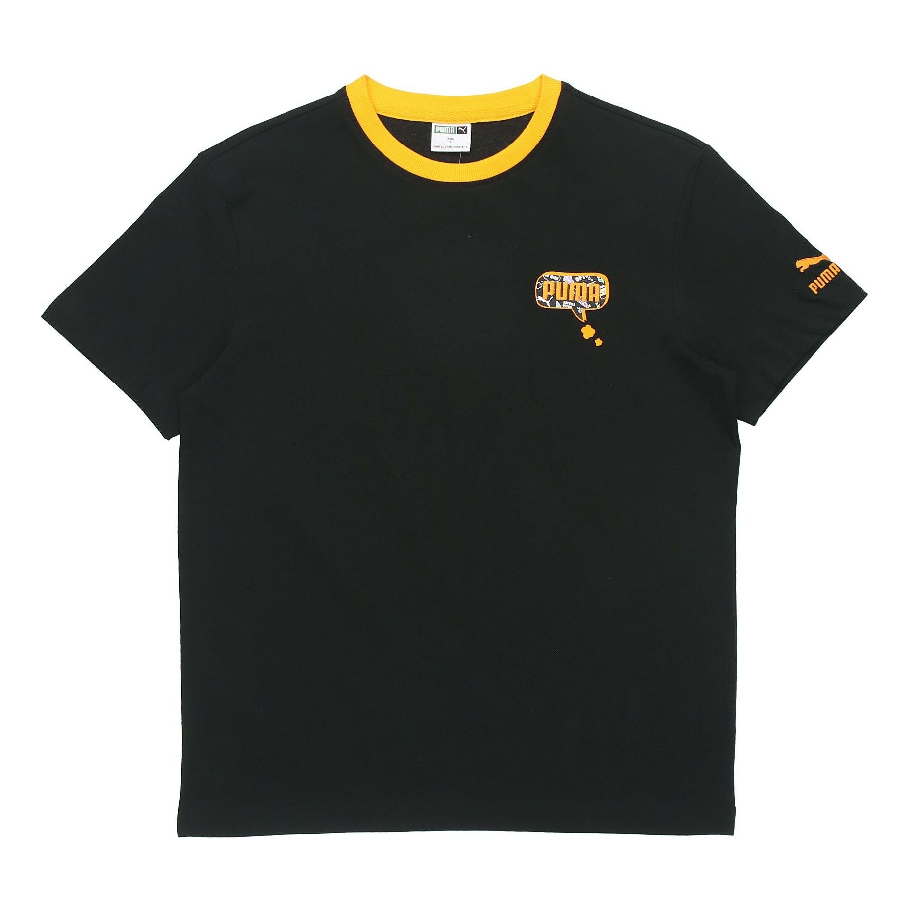 

Футболка PUMA Awareness Logo Embroidered Printing Sports Loose Round Neck Short Sleeve Black 532034-01