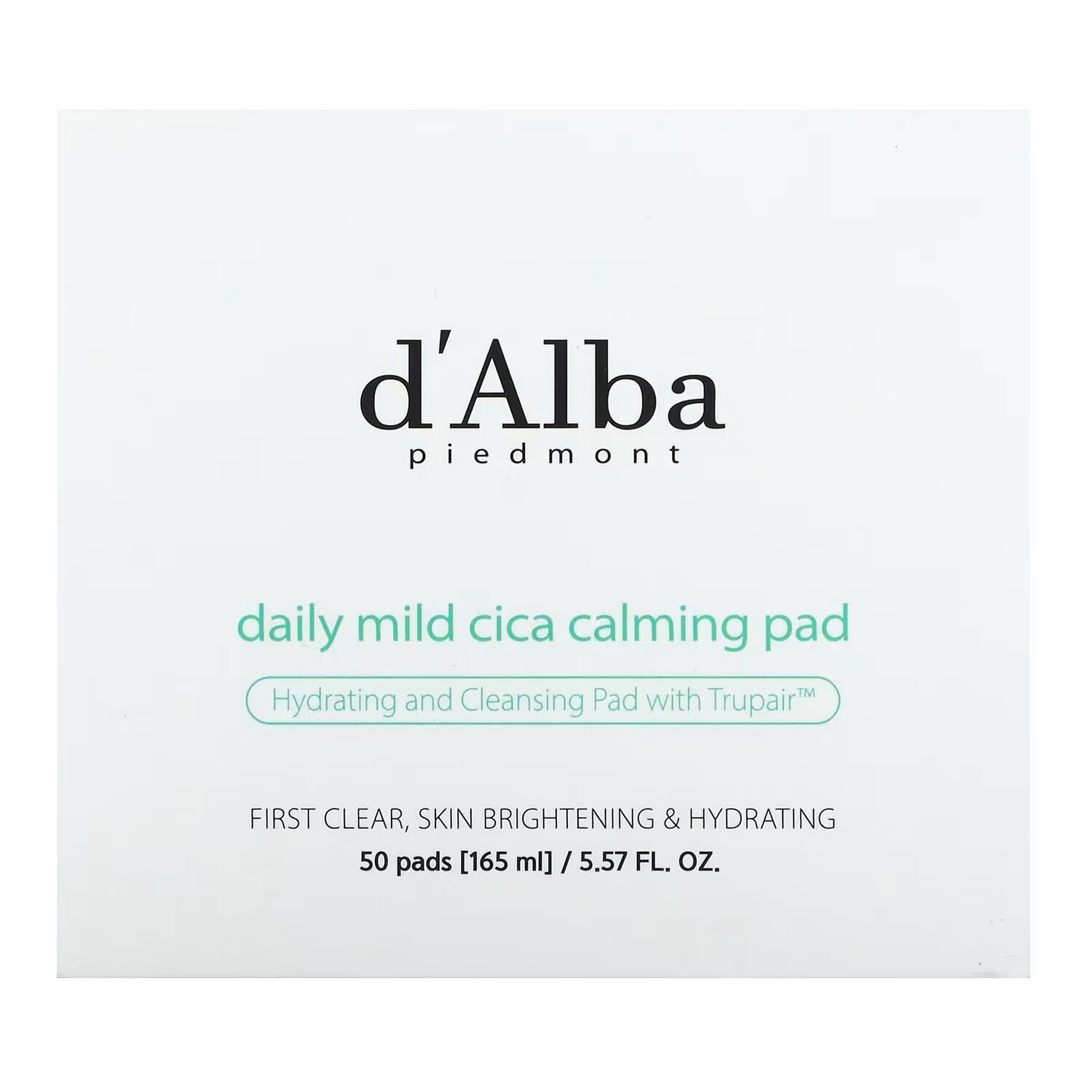 Тоник d'Alba — Daily Mild Cica Calming Pad, 50 подушечек, ,57 жидких унций, 165 мл — фото 2