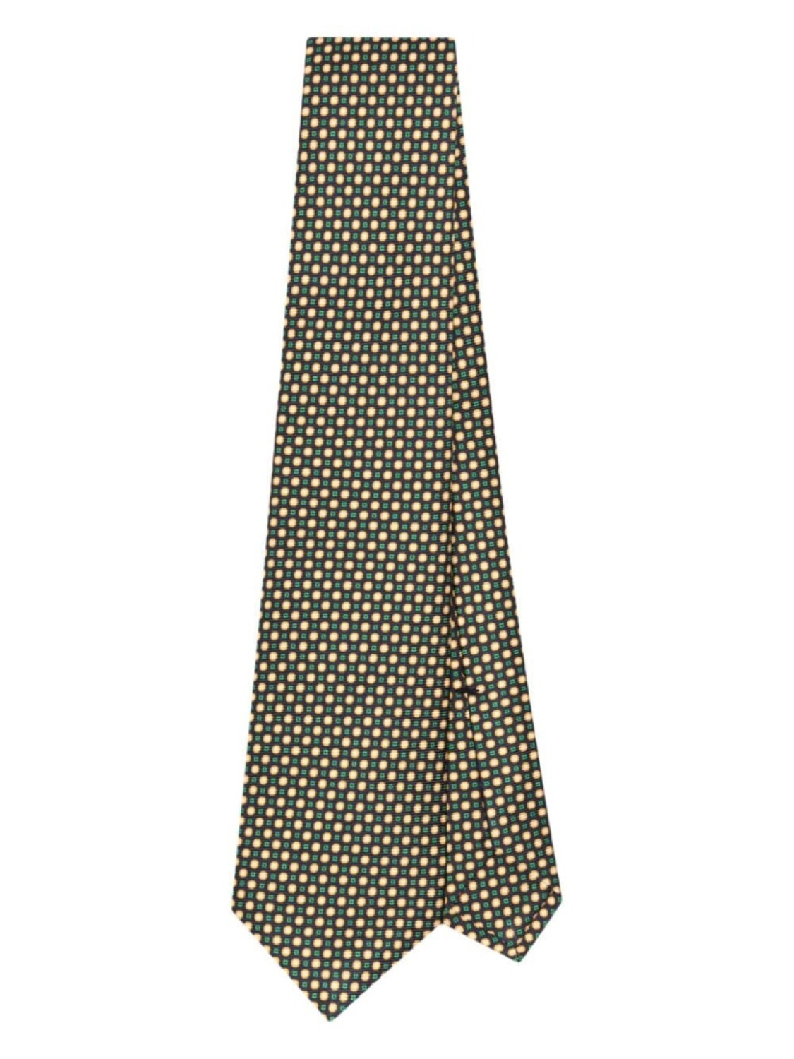 

Kiton шелковый галстук в горох, зеленый