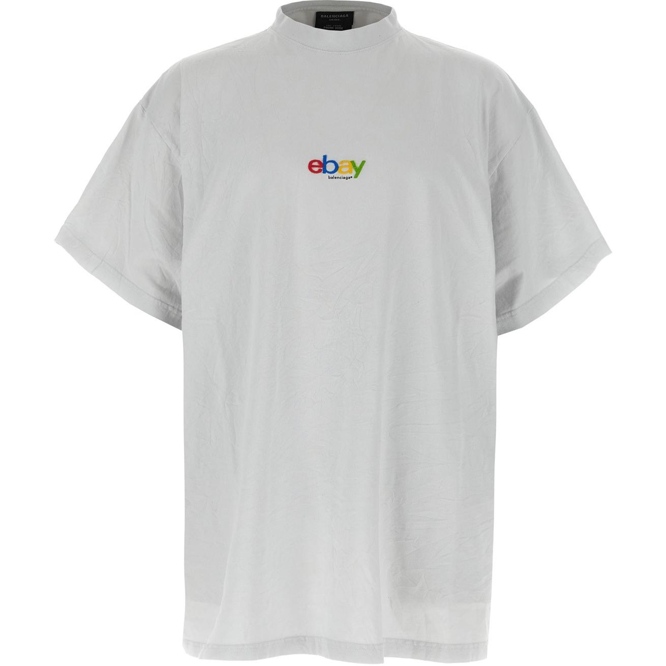 

Футболка оверсайз с принтом логотипа Ebay Balenciaga, серый