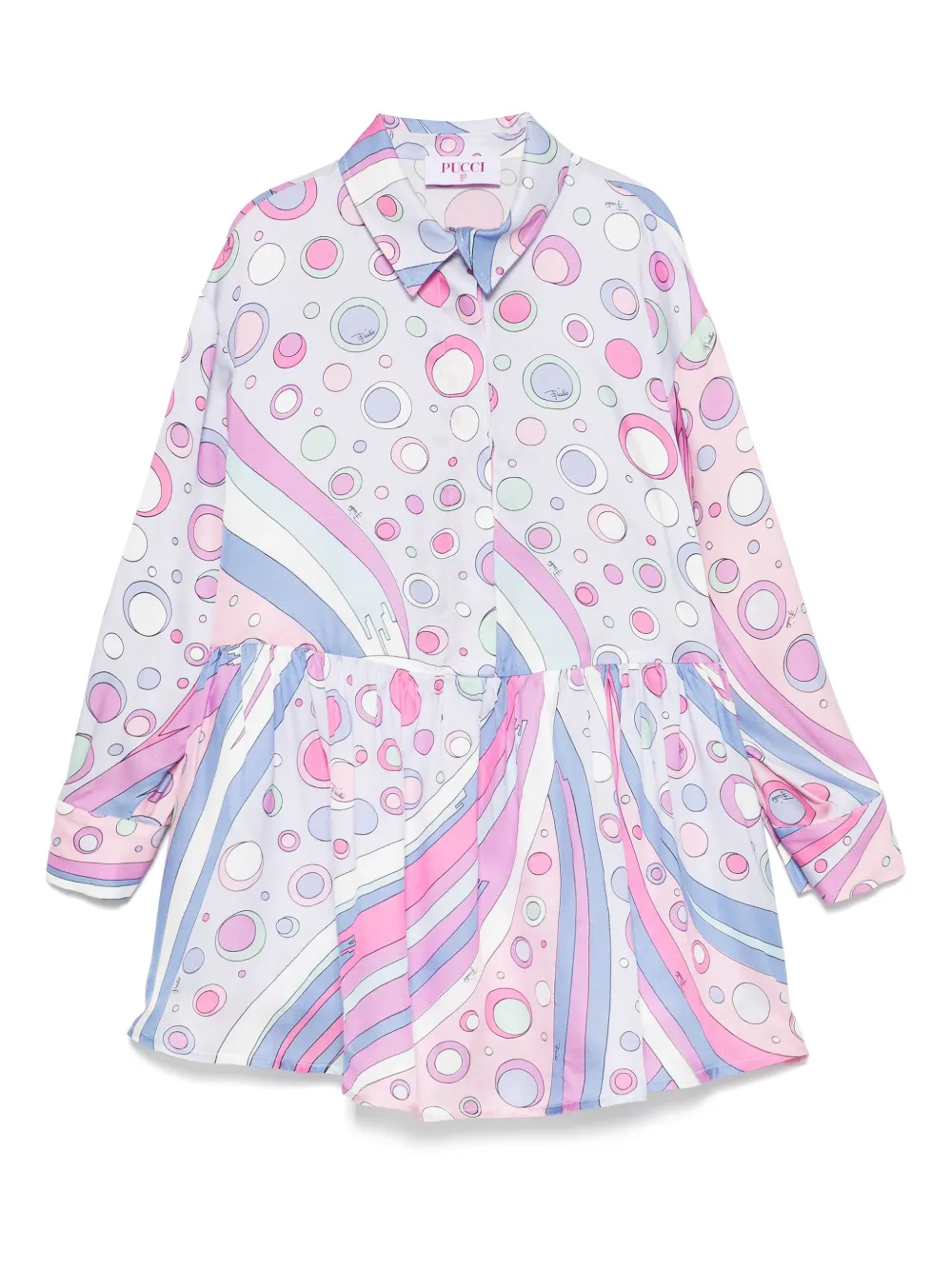 

Платье с принтом Iride PUCCI Junior, фиолетовый