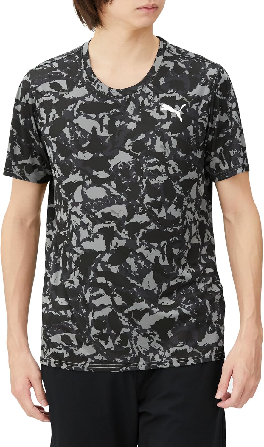 

Мужская футболка PUMA TRAIN FAV AOP SS 525476, идеально подходит для тренировок в спортзале, занятий спортом и фитнесом, черный