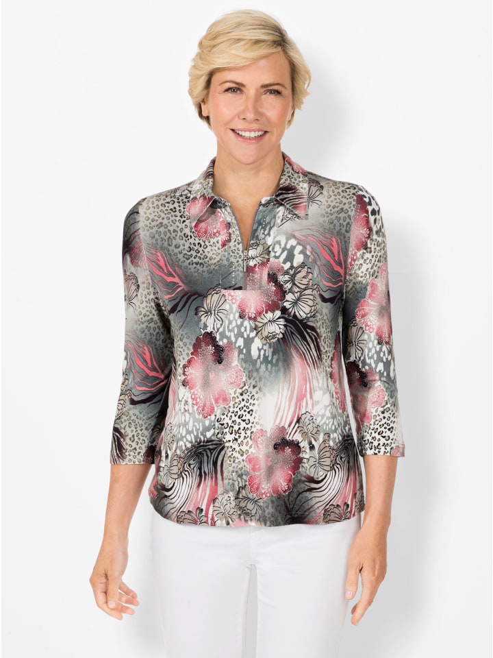 

Рубашка поло с принтом фламинго и серого камня WITT WEIDEN