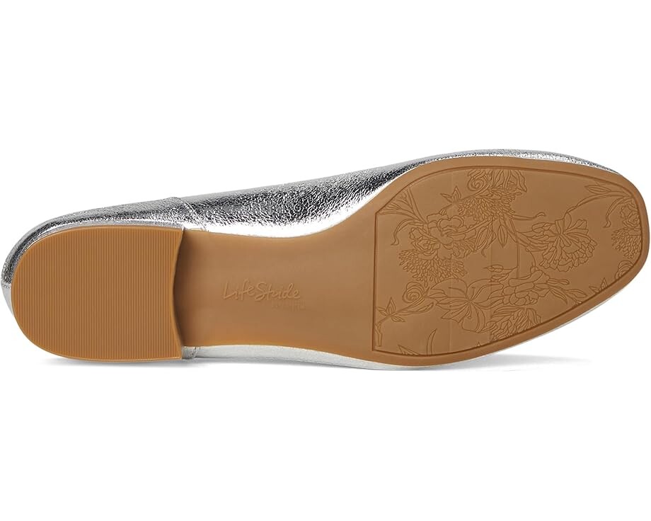Туфли на плоской подошве LifeStride Celine Skimmers, цвет Silver Faux Leather — фото 3