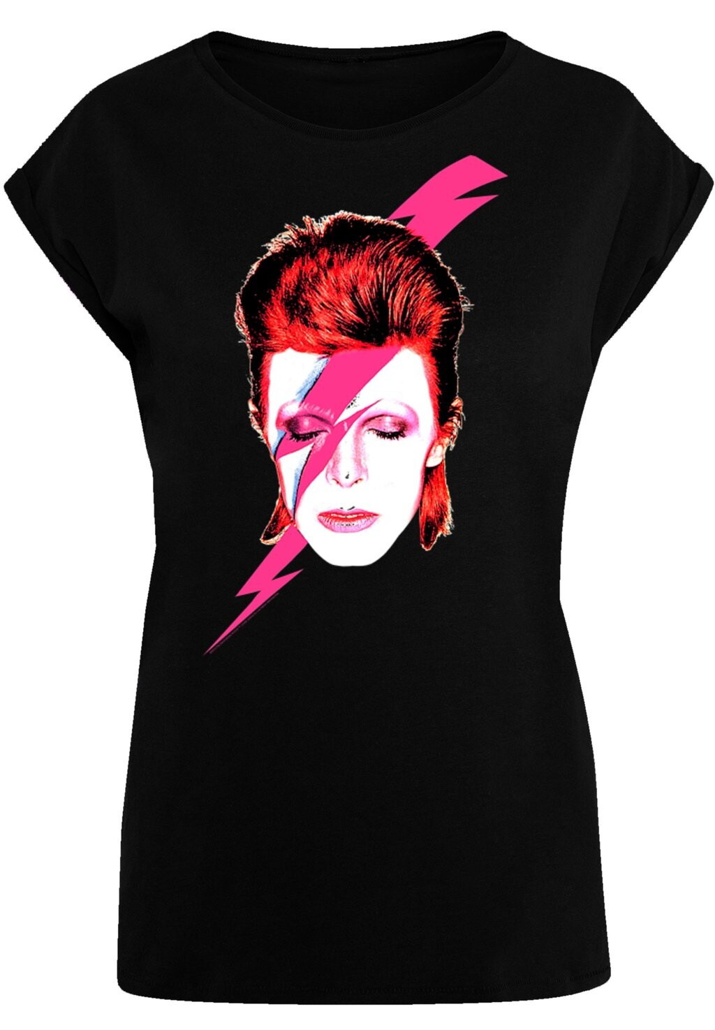 

Футболка с принтом DAVID BOWIE ALADDIN SANE LIGHTNING BOLT F4NT4STIC, черный