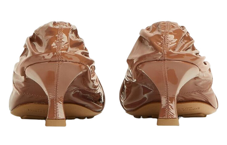 Туфли Mary Jane женские низкие светло-коричневые Bottega Veneta — фото 4
