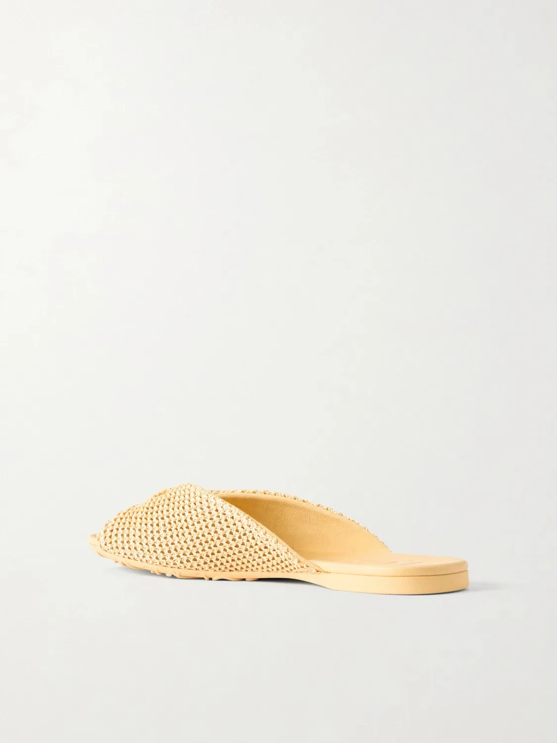 LOEWE + Paula's Ibiza Pebble сандалии-слайды с эффектом рафии, бежевый — фото 3