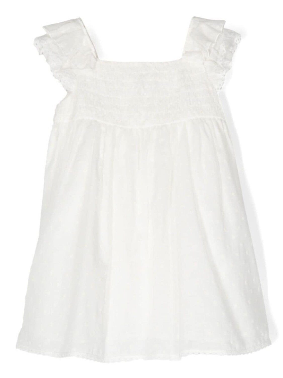 

Stella McCartney Kids платье из тюля пуэн-деспри с узором, белый