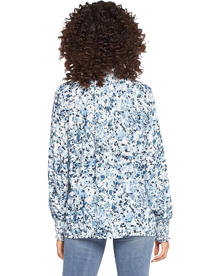 

Блуза NYDJ Pleated Peasant Blouse, цвет Blue Canyon