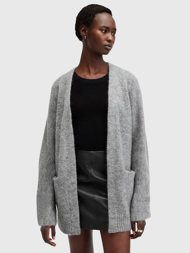 

Роскошный шерстяной кардиган зои AllSaints, цвет Grey Marl