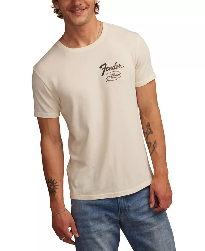 

Мужская футболка Fender Western с круглым вырезом Lucky Brand, загар/бежевый