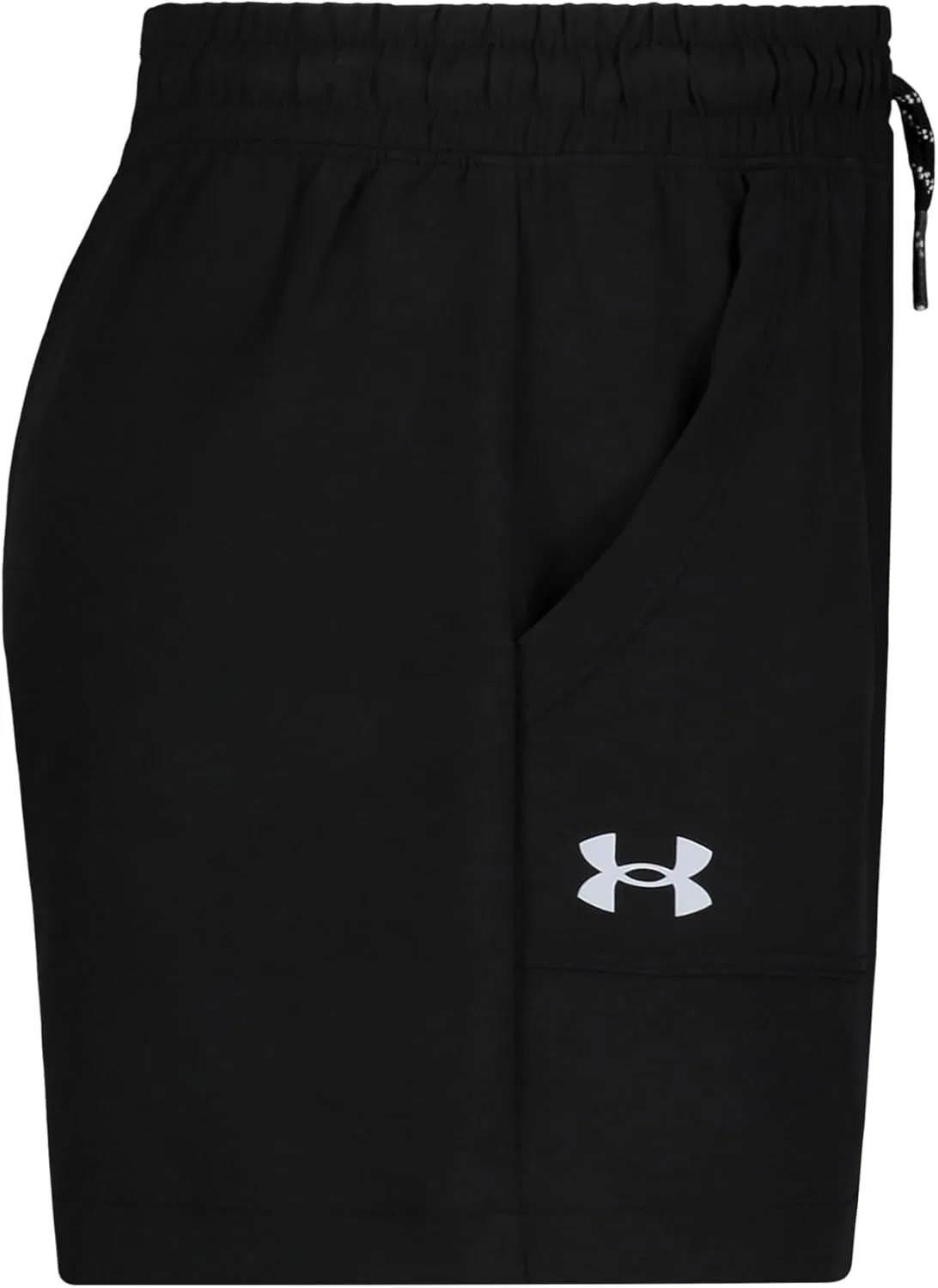 Шорты для девочек Active Woven, влагоотводящие, 4-сторонняя растяжка, Under Armour, Black — фото 3
