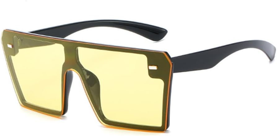 

Большие солнцезащитные очки конфетных цветов для женщин и мужчин с градиентным переходом цвета, для занятий спортом на открытом воздухе, бега и езды на велосипеде generic, Black Yellow