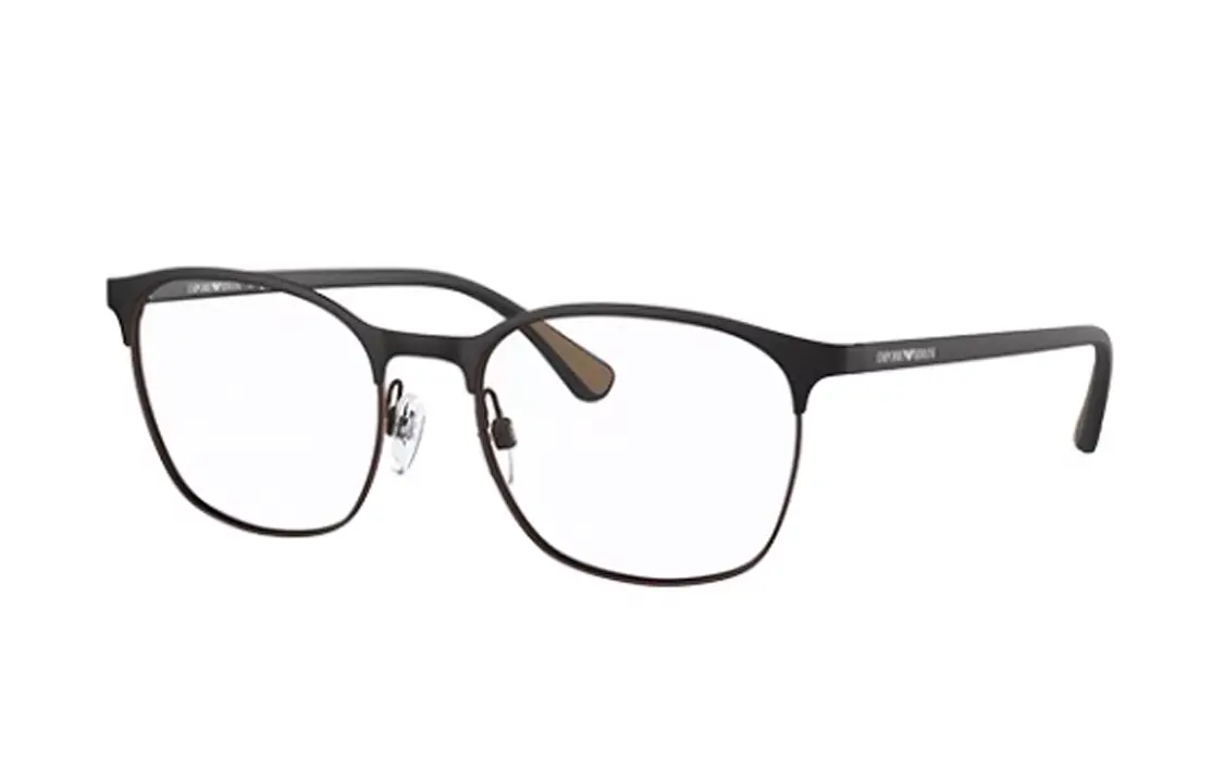 

EMPORIO ARMANI Металлическая овальная оправа для очков унисекс черная, Black