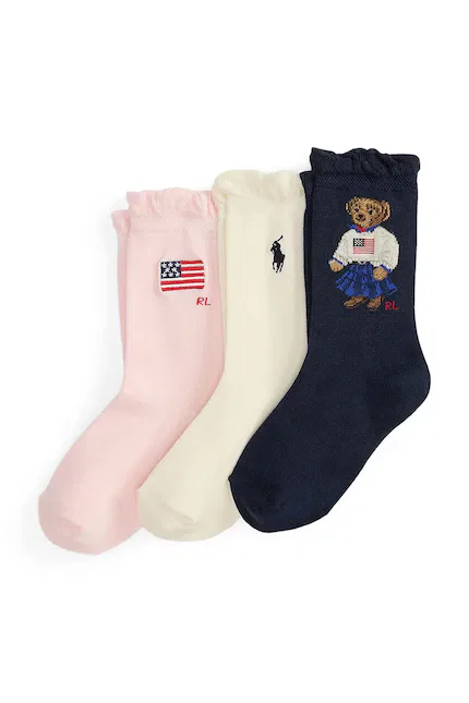 Носки детские 3-пак Polo Ralph Lauren, мультиколор